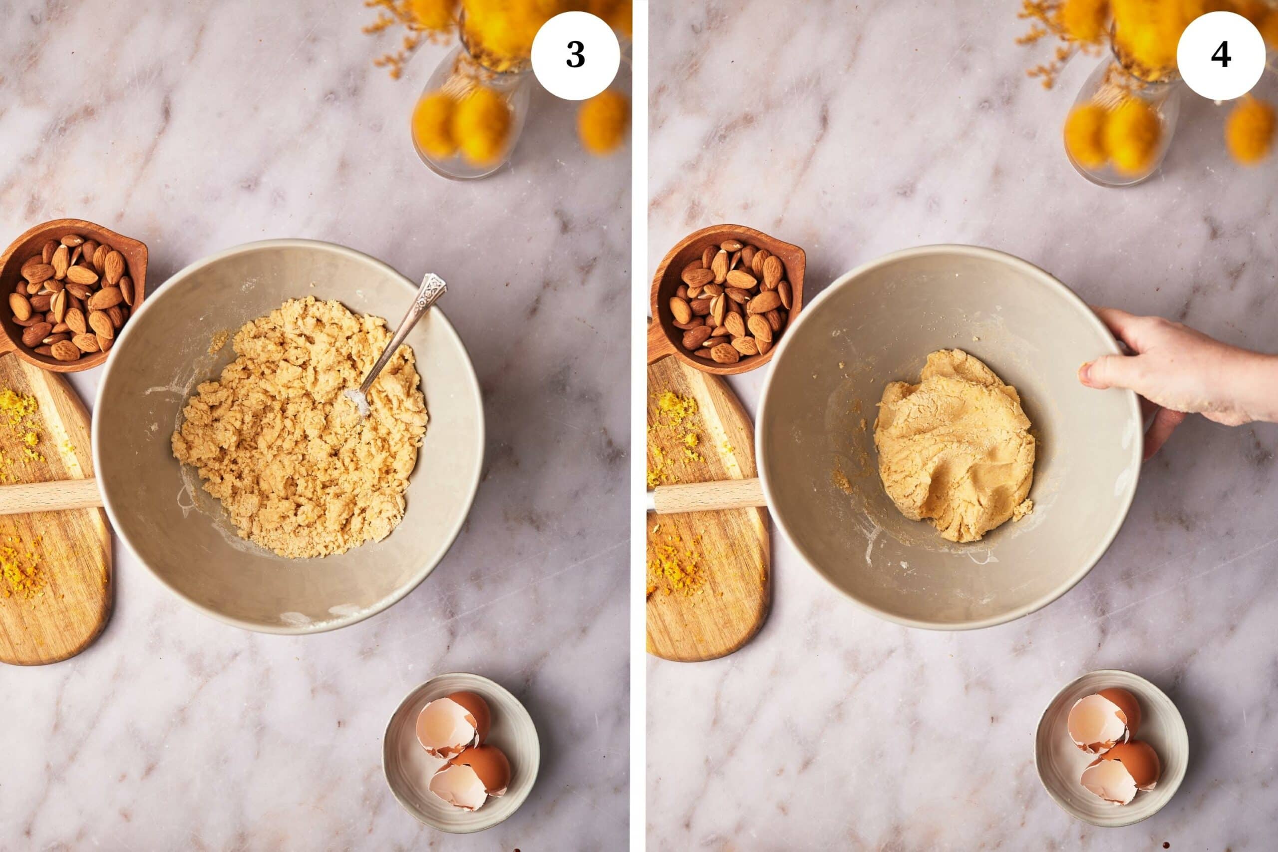 cantucci recipe step by step pictures mix the dough until it's compact