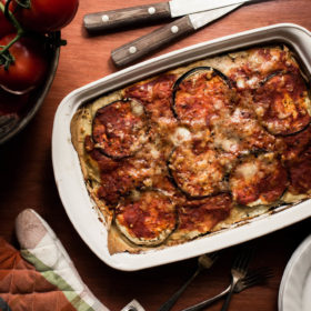 Eggplant Lasagna recipe with herb