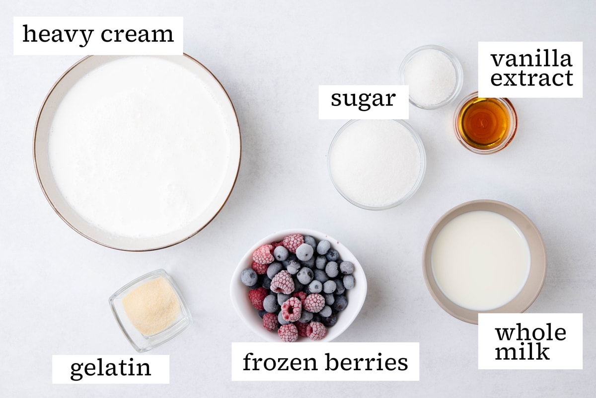 ingredients for panna cotta
