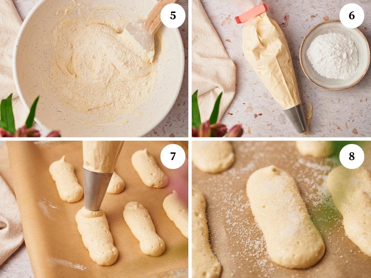 step by step process for making homemade lady fingers 