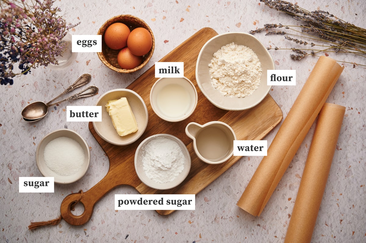 picture of ingredients to make zeppole recipe