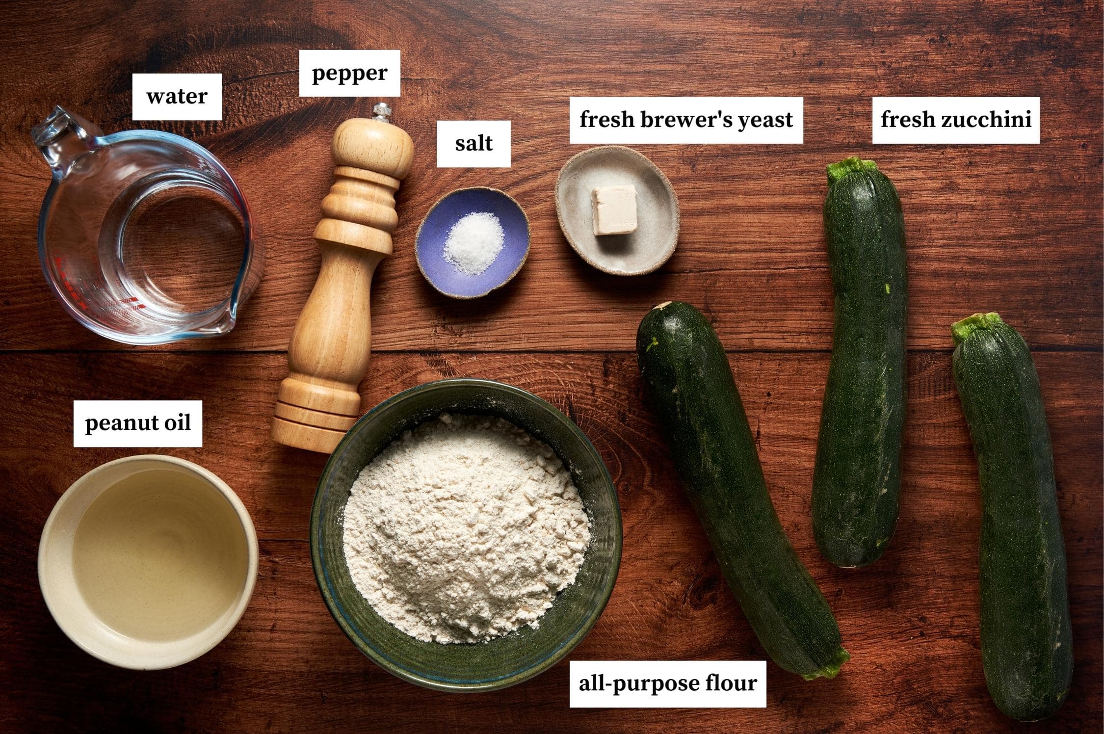 ingredients for zucchini fritters