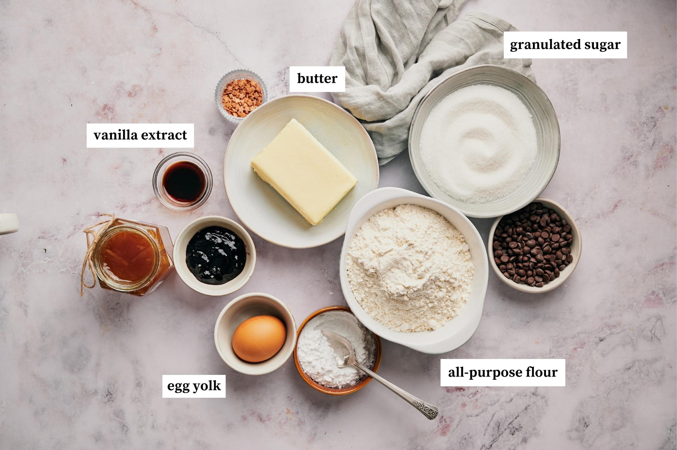 ingredients for italian butter cookies