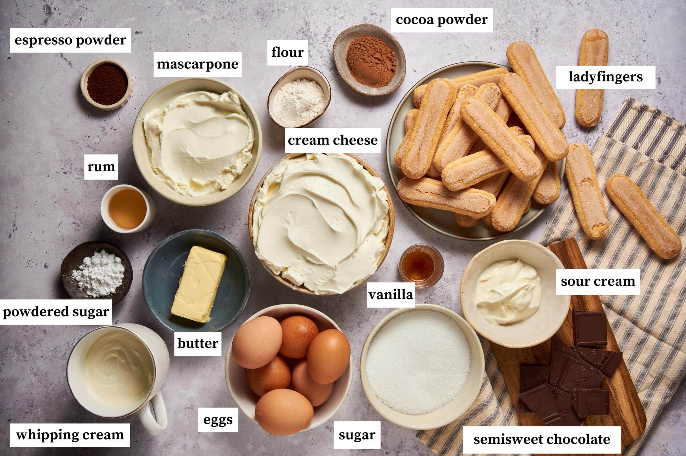 tiramisu cheesecake ingredients