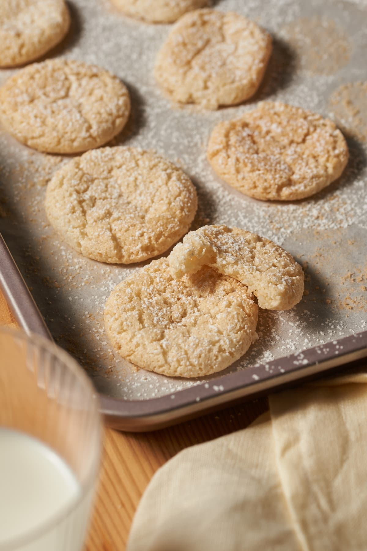 amaretti cookies on a pan