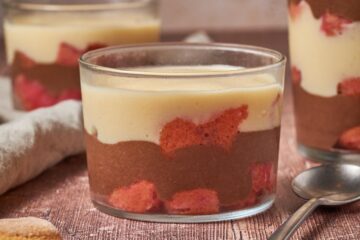 Zuppa inglese in a small cup