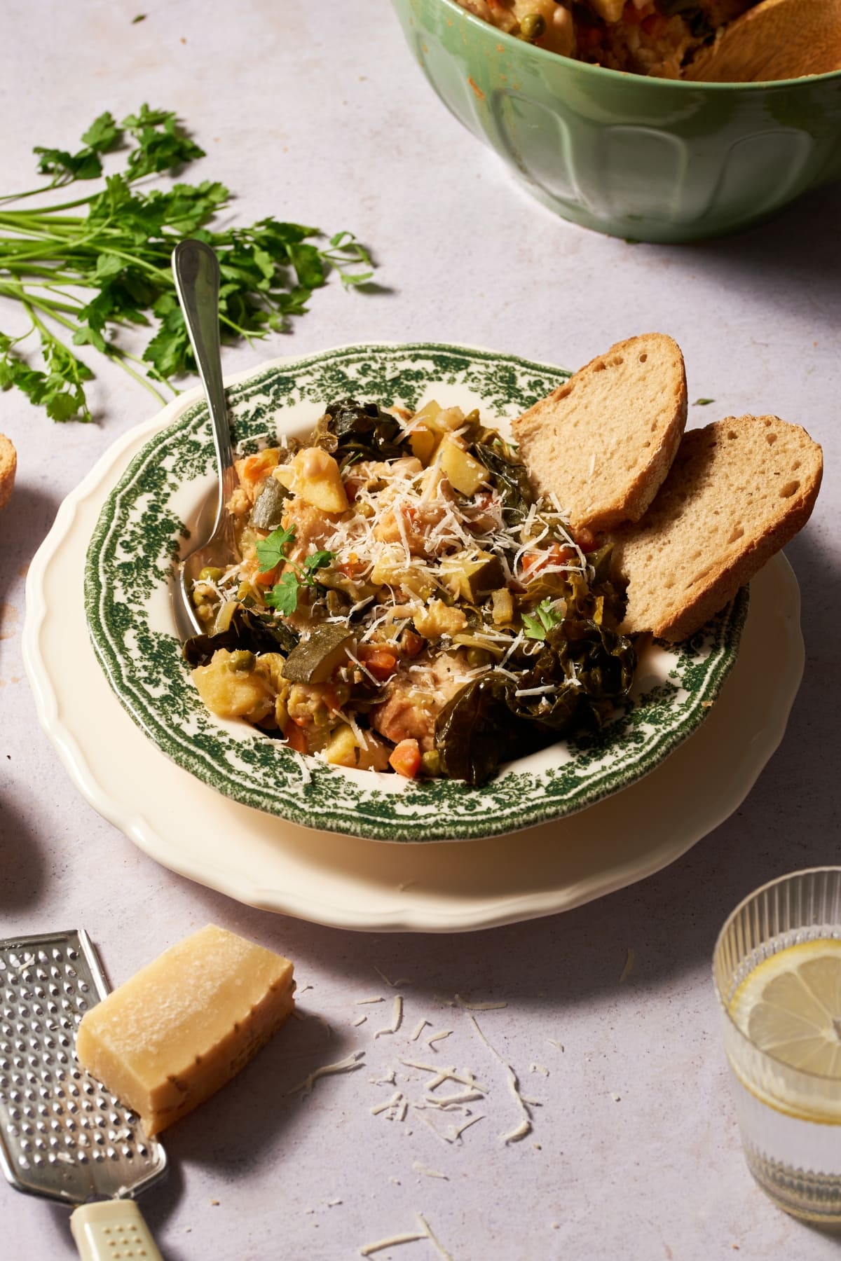 ribollita tuscan soup recipe in a dish