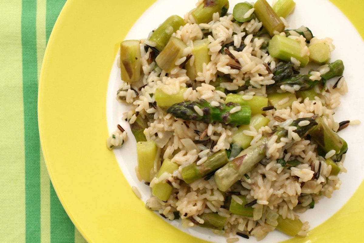 risotto with asparagus and chicken