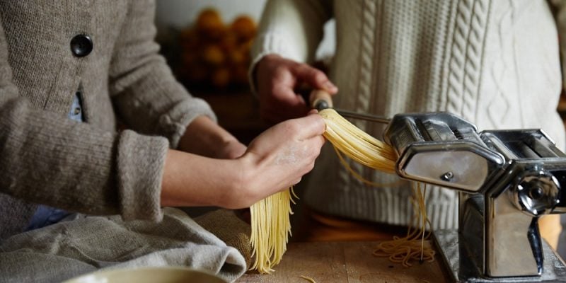 What is pasta made of is easy to answer.