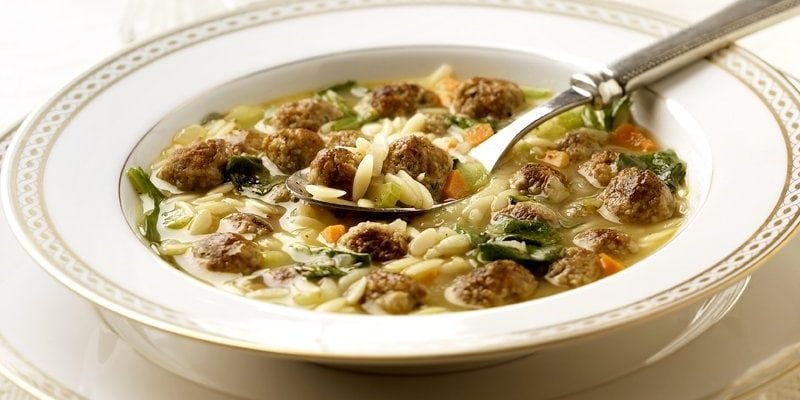 The Italian wedding soup history doesn't have much to do with weddings.
