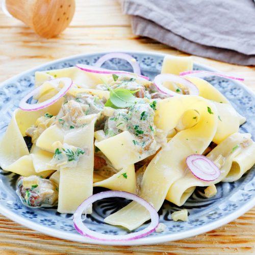 pappardelle pasta recipe with mushrooms and leeks