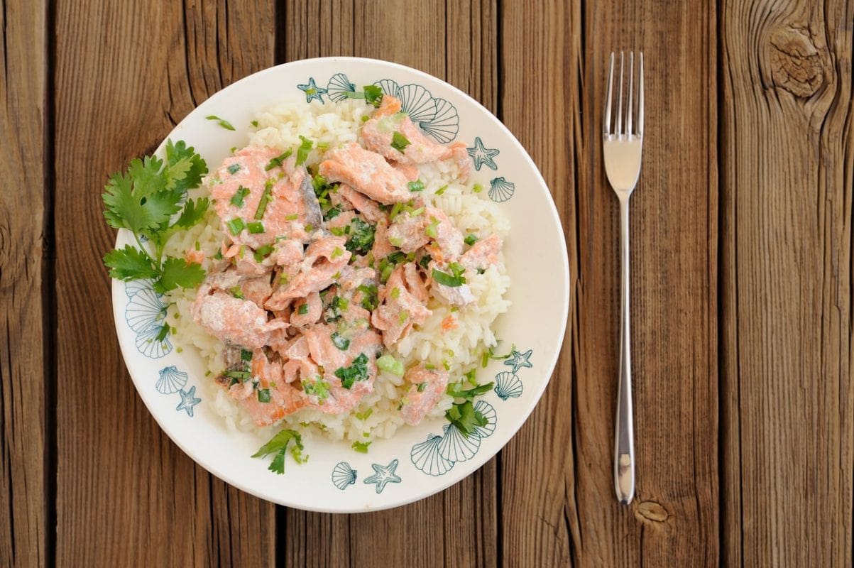 risotto with salmon
