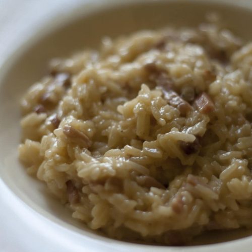 Risotto with goat cheese