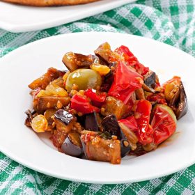 Sicilian Caponata Eggplant Appetizer