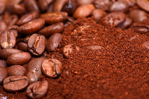 Coffee bean and ground coffee