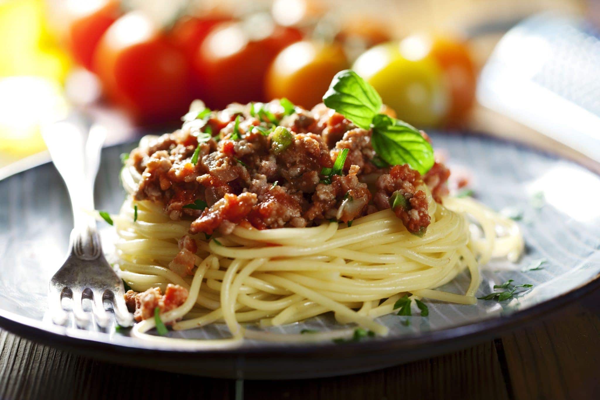 Homemade Italian spaghetti sauce is delicious.