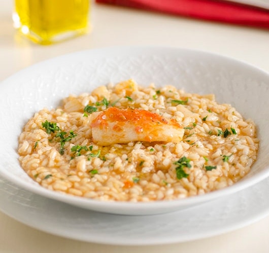 Tomato risotto with halibut fillet: Best Recipe For Fish Lovers
